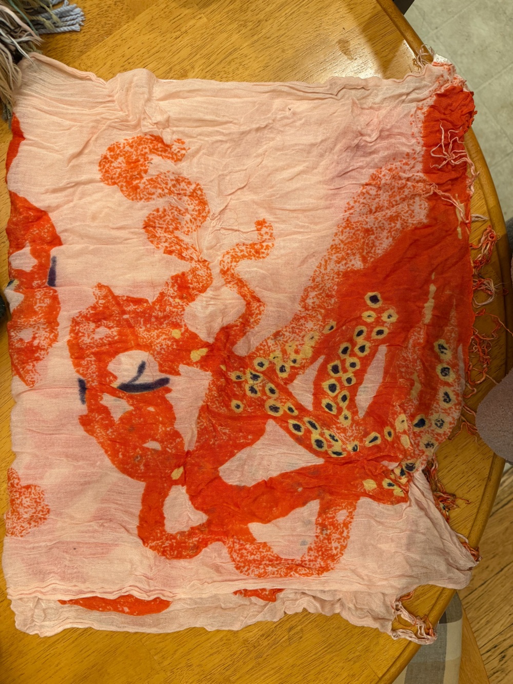 Lightweight Orange Patterned Home Bedding Throw - Orange